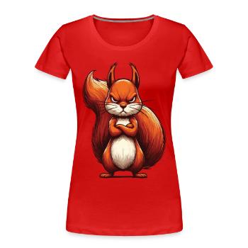 Écureuil Écureuil Écureuil Amoureux des rongeurs - T-shirt bio Premium Femme - rouge - Devant - Mia (176cm)