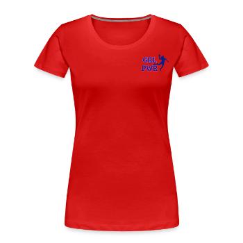 Girl Power Handball - Frauen Premium Bio T-Shirt - Rot - Vorne - Mia (176cm)