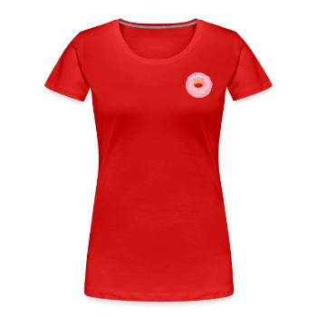Donut - Frauen Premium Bio T-Shirt - Rot - Vorne - Mia (176cm)