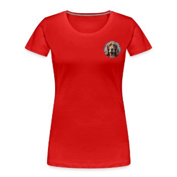 COCKER HUND - Frauen Premium Bio T-Shirt - Rot - Vorne - Mia (176cm)