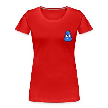 Monster Blue - Women's Premium Organic T-Shirt - red - Front - Mia (176cm)
