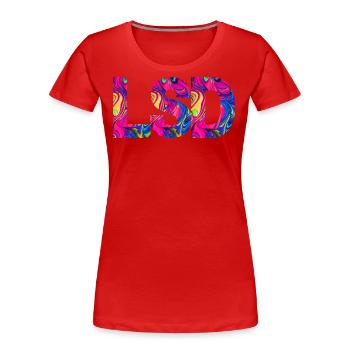 LSD 25 Sunshine Acid - Frauen Premium Bio T-Shirt - Rot - Vorne - Mia (176cm)