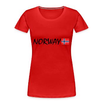 Norwegen - Frauen Premium Bio T-Shirt - Rot - Vorne - Mia (176cm)