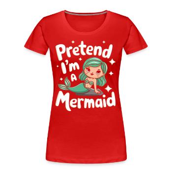Meerjungfrau Fabel Meerjungfrauen Märchen - Frauen Premium Bio T-Shirt - Rot - Vorne - Mia (176cm)