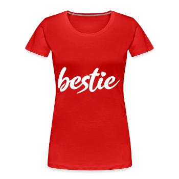 bestie Beste Bester Best Herzchen - Frauen Premium Bio T-Shirt - Rot - Vorne - Mia (176cm)