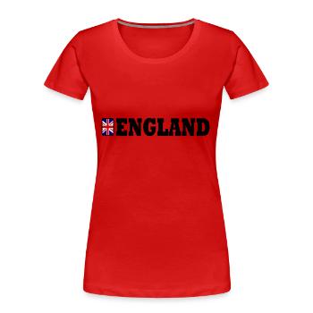 Union Jack - Women's Premium Organic T-Shirt - red - Front - Mia (176cm)