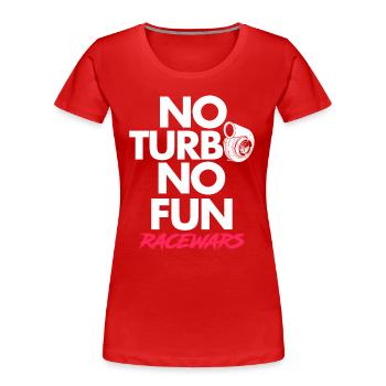 Turbo Rennwagen - Frauen Premium Bio T-Shirt - Rot - Vorne - Mia (176cm)