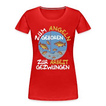 Fisch Fischen Karpfen - Frauen Premium Bio T-Shirt - Rot - Vorne - Mia (176cm)