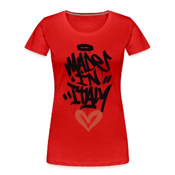 Made in Italy - Women's Premium Organic T-Shirt - red - Front - Mia (176cm)