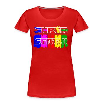 Super-Sentai - Frauen Premium Bio T-Shirt - Rot - Vorne - Mia (176cm)