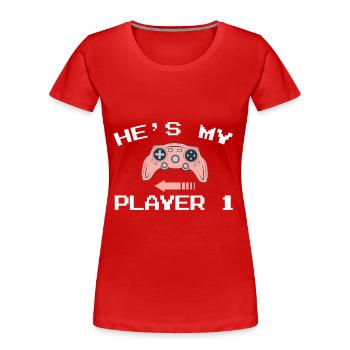 partner - Women's Premium Organic T-Shirt - red - Front - Mia (176cm)