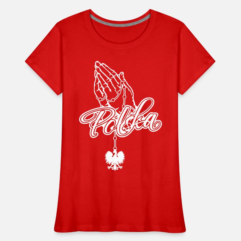 Praying Hands Polska Basic Frauen Premium Bio T-Shirt