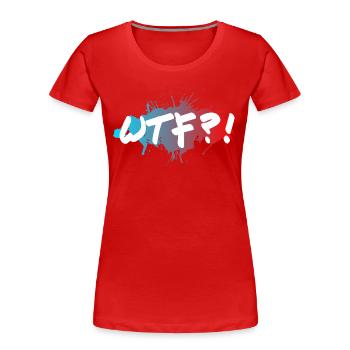 WTF - Frauen Premium Bio T-Shirt - Rot - Vorne - Mia (176cm)