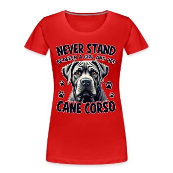 Cane Corso Italiano Cadeau drôle de Cane Corso - T-shirt bio Premium Femme - rouge - Devant - Mia (176cm)
