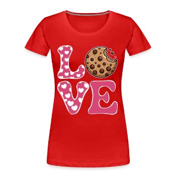 Cookies Spruch Schoko Kekse Lustig Cookie Geschenk - Frauen Premium Bio T-Shirt - Rot - Vorne - Mia (176cm)