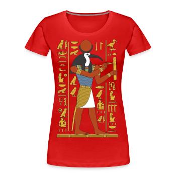 , dieu de la Sagesse - T-shirt bio Premium Femme - rouge - Devant - Mia (176cm)