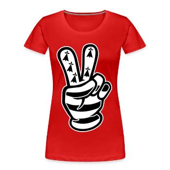 Victory Breizh - Women's Premium Organic T-Shirt - red - Front - Mia (176cm)