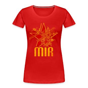 Station spatiale Mir - T-shirt bio Premium Femme - rouge - Devant - Mia (176cm)