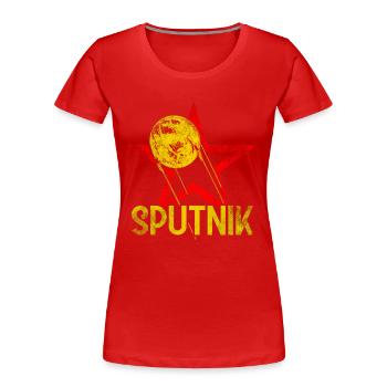 Sputnik 1 Satellit - Frauen Premium Bio T-Shirt - Rot - Vorne - Mia (176cm)