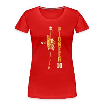 Pioneer 10 spacecraft - Women's Premium Organic T-Shirt - red - Front - Mia (176cm)