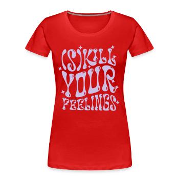 Thérapie TCD Compétences Santé mentale TPL - T-shirt bio Premium Femme - rouge - Devant - Mia (176cm)