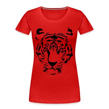 white tiger - T-shirt bio Premium Femme - rouge - Devant - Mia (176cm)
