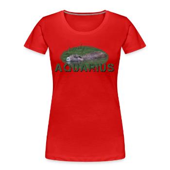 Wassermann Sternzeichen Wassermann Aquarius - Frauen Premium Bio T-Shirt - Rot - Vorne - Mia (176cm)