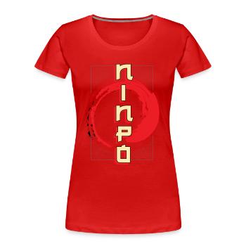 Bujinkan, Bujinkan Japanische Kampfkünste, - Frauen Premium Bio T-Shirt - Rot - Vorne - Mia (176cm)