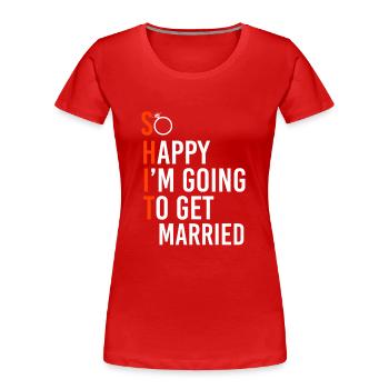 JGA Junggesellinnenabschied Braut Junggesellin - Frauen Premium Bio T-Shirt - Rot - Vorne - Mia (176cm)