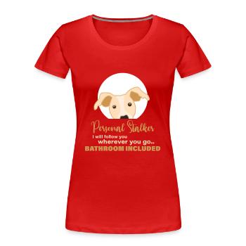 Greyhound, dog , whippet - Women's Premium Organic T-Shirt - red - Front - Mia (176cm)