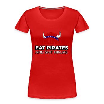 Norvège, Norvège Trondheim, Norvège Cap Nord - T-shirt bio Premium Femme - rouge - Devant - Mia (176cm)