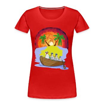 Adventure Leisure Expedition Caribbean Grandma Chicken - Women's Premium Organic T-Shirt - red - Front - Mia (176cm)