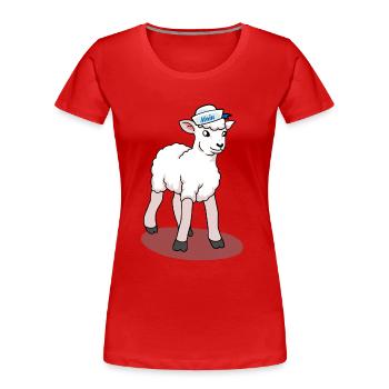 Moin Mer du Nord Mer Baltique Côte des moutons Allemagne du Nord - T-shirt bio Premium Femme - rouge - Devant - Mia (176cm)
