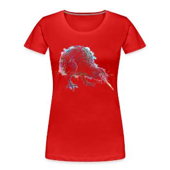 Oiseau kiwi - T-shirt bio Premium Femme - rouge - Devant - Mia (176cm)
