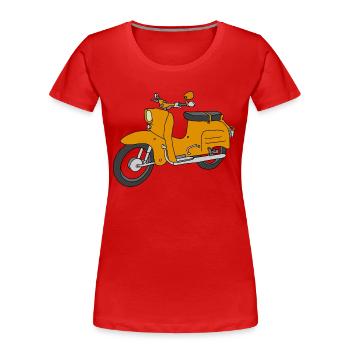 Swallow (saharabraun) - Women's Premium Organic T-Shirt - red - Front - Mia (176cm)