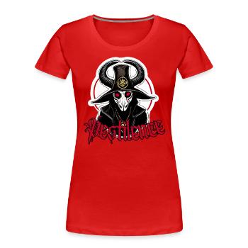 Okkulter Pest Priester - Frauen Premium Bio T-Shirt - Rot - Vorne - Mia (176cm)