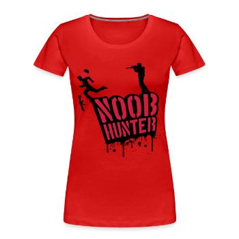 Shooter Noob Hunter drops of blood graffiti - Women's Premium Organic T-Shirt - red - Front - Mia (176cm)