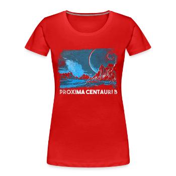 Exoplanet Proxima Centauri b - Women's Premium Organic T-Shirt - red - Front - Mia (176cm)