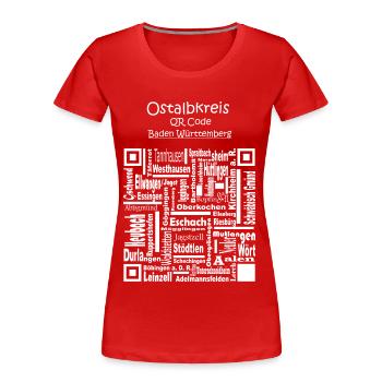 Ostalbkreis Ansprechendes und cooles Desig - Frauen Premium Bio T-Shirt - Rot - Vorne - Mia (176cm)