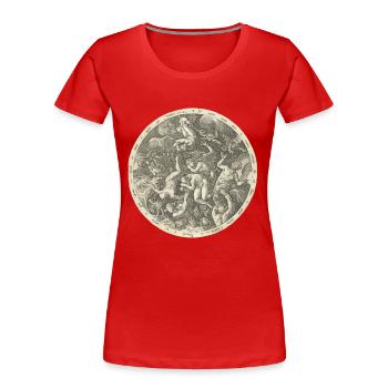 The cursed go to hell - Women's Premium Organic T-Shirt - red - Front - Mia (176cm)