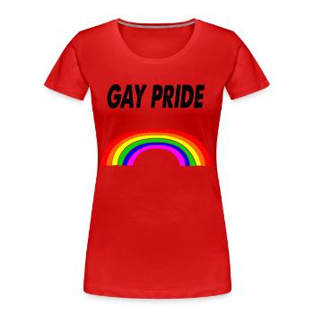 Homosexuell Stolz Flagge - Frauen Premium Bio T-Shirt - Rot - Vorne - Mia (176cm)