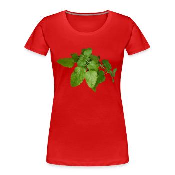 kraeuter rosmarin petersilie thymian dill oregano - Frauen Premium Bio T-Shirt - Rot - Vorne - Mia (176cm)
