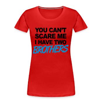 Brothers - Women's Premium Organic T-Shirt - red - Front - Mia (176cm)