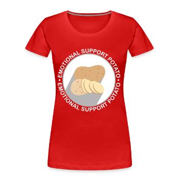Emotional Support Supportive Extrovert Kindness - Frauen Premium Bio T-Shirt - Rot - Vorne - Mia (176cm)