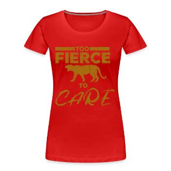 Tiger - Africa - Wilderness - Nature Conservation - Women's Premium Organic T-Shirt - red - Front - Mia (176cm)