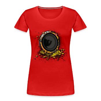 Speaker Graffiti 2 DJ - Women's Premium Organic T-Shirt - red - Front - Mia (176cm)