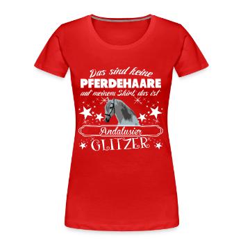 Andalousie - T-shirt bio Premium Femme - rouge - Devant - Mia (176cm)