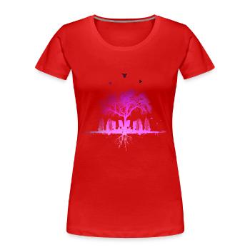 violet city - T-shirt bio Premium Femme - rouge - Devant - Mia (176cm)