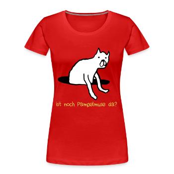 Ist noch Pampelmuse da? - Frauen Premium Bio T-Shirt - Rot - Vorne - Mia (176cm)