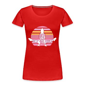 Préparez-vous à diviser - Idée cadeau de gymnaste gymnastique - T-shirt bio Premium Femme - rouge - Devant - Mia (176cm)